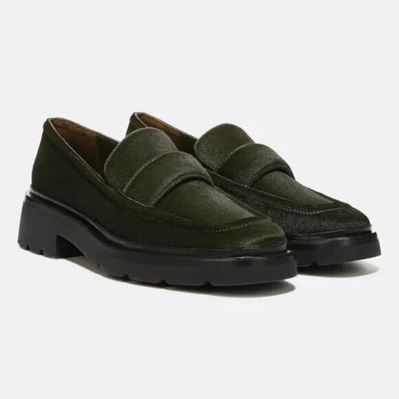 Vince Shoes - Vince Olive Green Suede Chunky Loafers